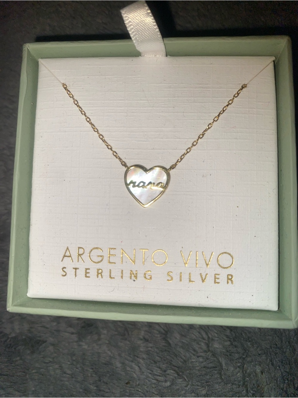 Argento Vivo Gold Heart 'nana' Necklace - Gold Tone
